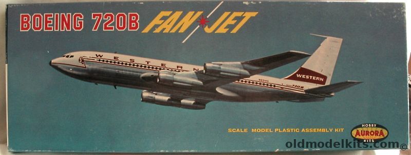 Aurora 1/104 Boeing 720B Fan Jet Western Indian Head Markings, 396-198 plastic model kit